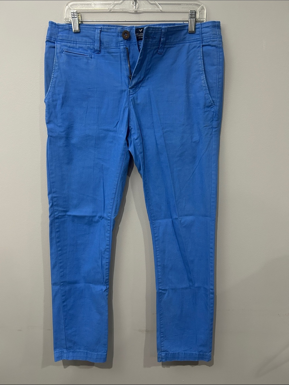 American Eagle Outfitters Slim Khakis in Cobalt Blue